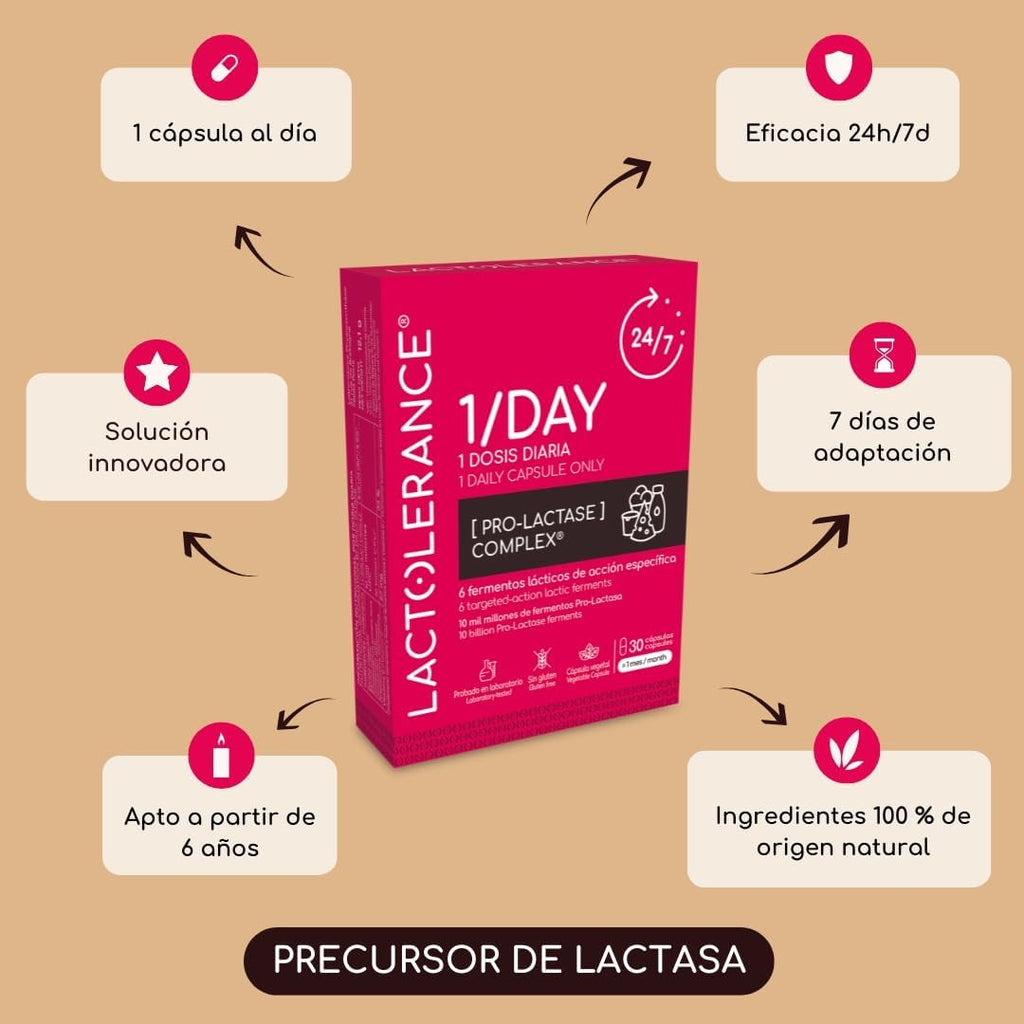 Lactolerance 1/Día - 30 Cápsulas