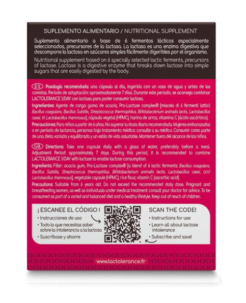 Lactolerance 1/Día - 30 Cápsulas